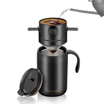 Set da caffè portatile con thermos in acciaio inox