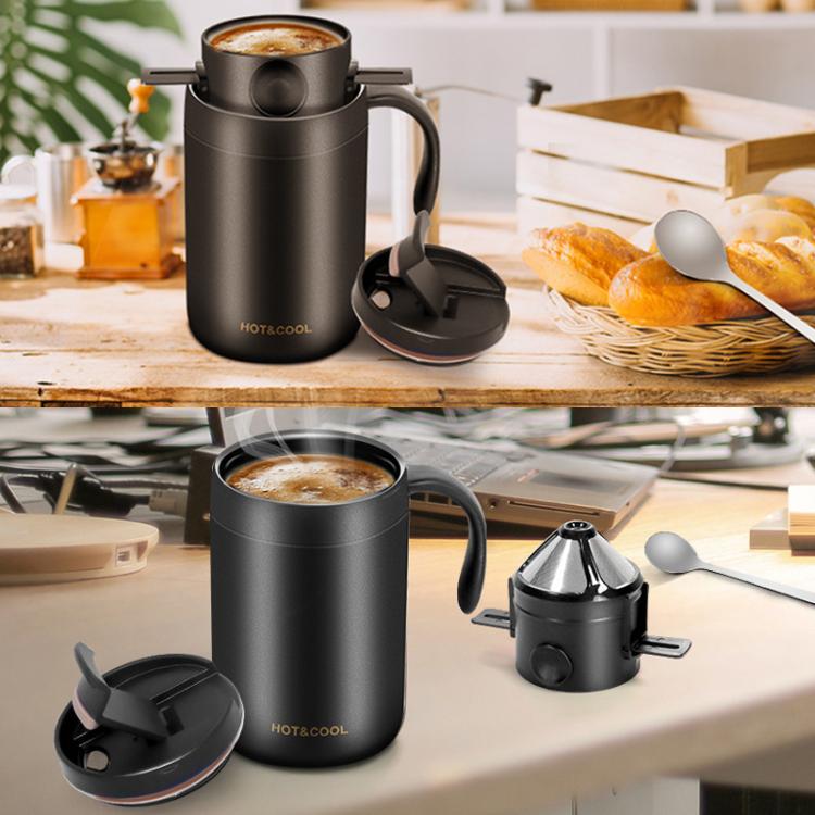 Set da caffè portatile con thermos in acciaio inox