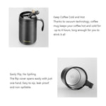 Set da caffè portatile con thermos in acciaio inox