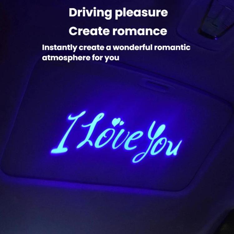 Luce ambientale USB per interni auto G-301 con proiezione I LOVE