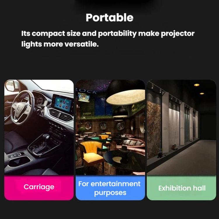 Luce ambientale USB per interni auto G-301 con proiezione I LOVE