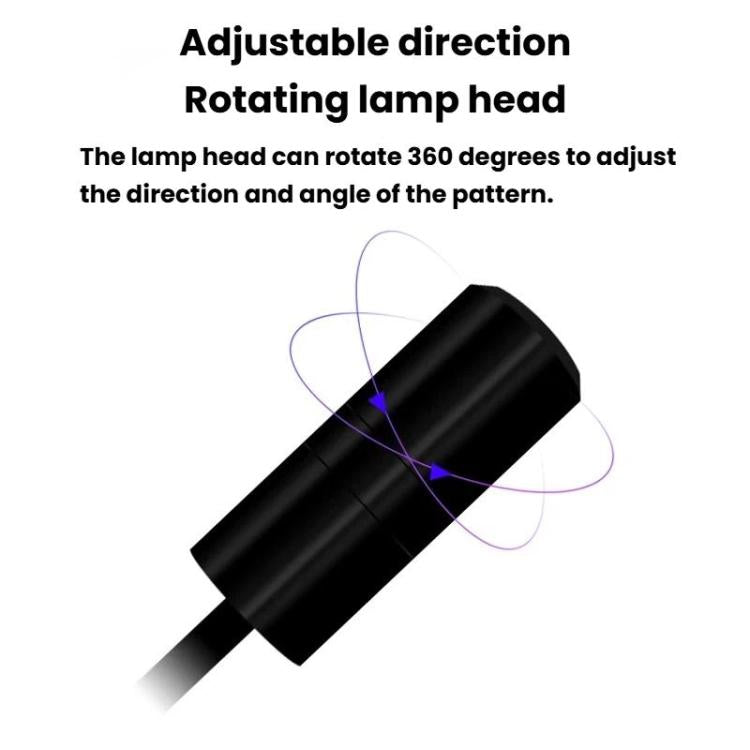 Luce ambientale USB per interni auto G-301 con proiezione I LOVE