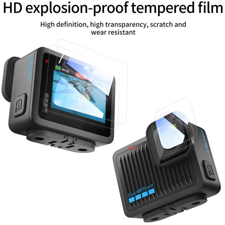 Pellicola vetro temperato per GoPro HERO 4K 2024 2 pezzi