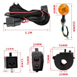 Kit indicatori di direzione per moto e ATV 12V con relè e clacson
