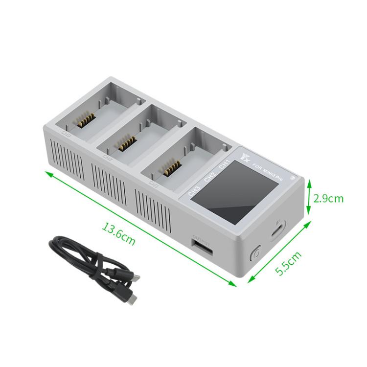 Hub di ricarica LCD 3 alloggiamenti 100W per DJI Mini