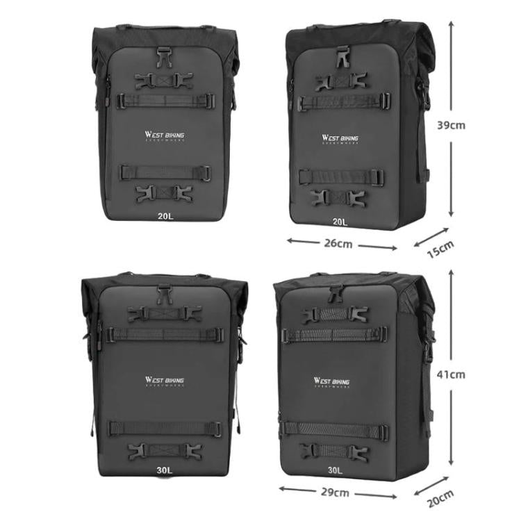 Borsa da sella posteriore modulare per moto 20L 30L