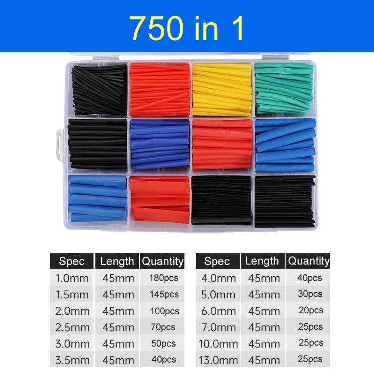 Kit termoretraibile per tubi 164 pezzi in materiale PE