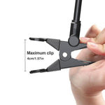 Supporto universale per telefono per registrare video di lezioni di chitarra/basso/ukulele in diretta streaming.