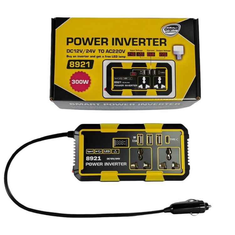 Inverter di potenza 300W per accendisigari auto 12V/24V