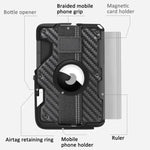 Porta carte magnetico in metallo con supporto e blocco RFID