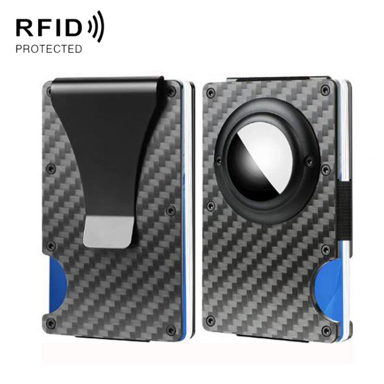 Portafoglio in metallo con protezione RFID per AirTag