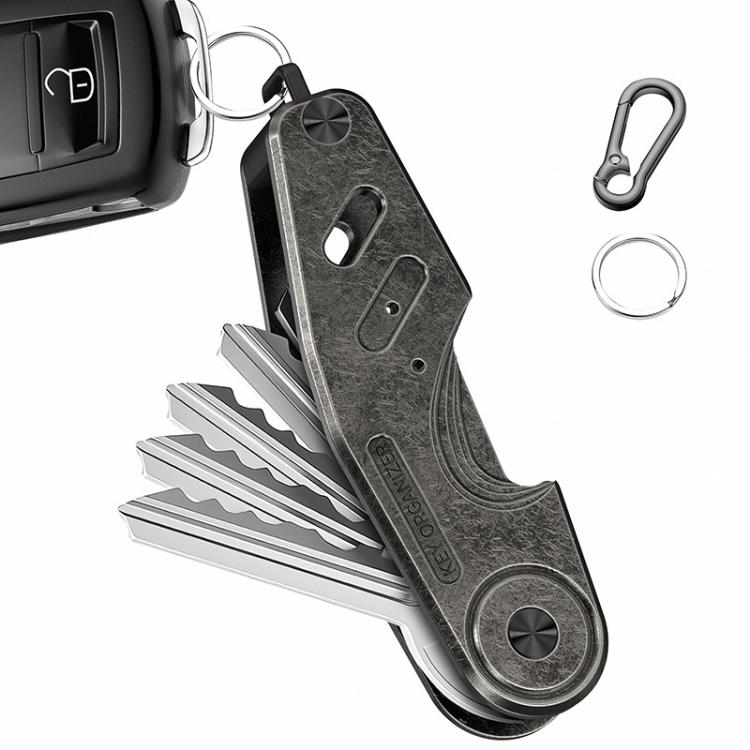 Portachiavi in alluminio vintage con clip per 2-6 chiavi