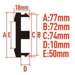 Set 4 coprimozzi ruota vuoti diametro 77 mm