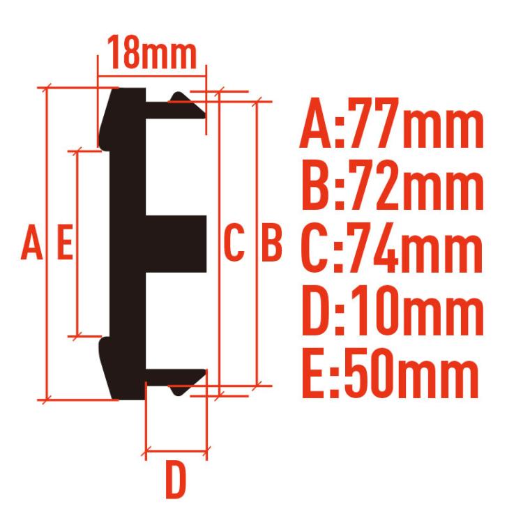 Set 4 coprimozzi ruota vuoti diametro 77 mm