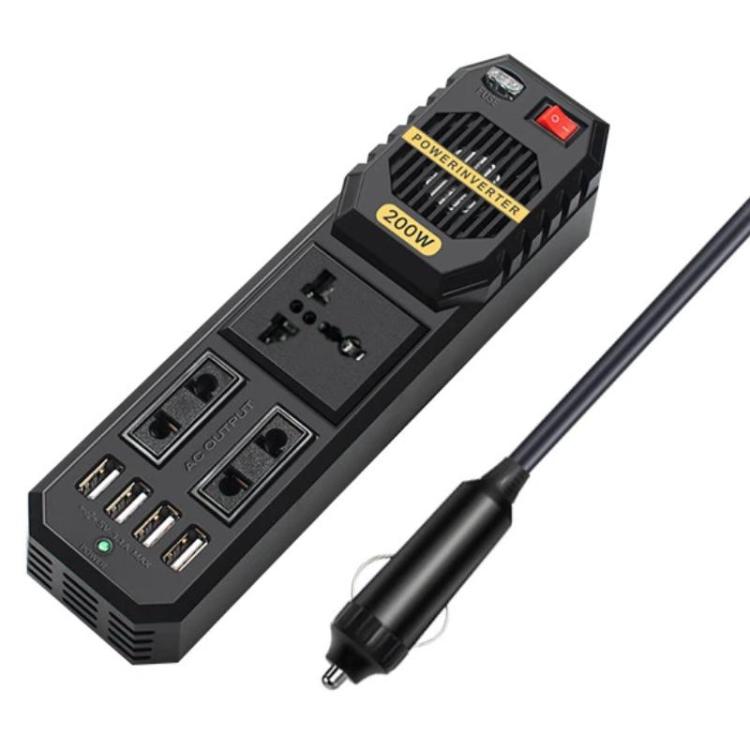 Inverter auto BYGD 200W da 12V a 220V con 4 porte USB