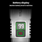 Torcia portatile super luminosa con display digitale