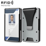 Porta badge e portafoglio in alluminio con protezione RFID