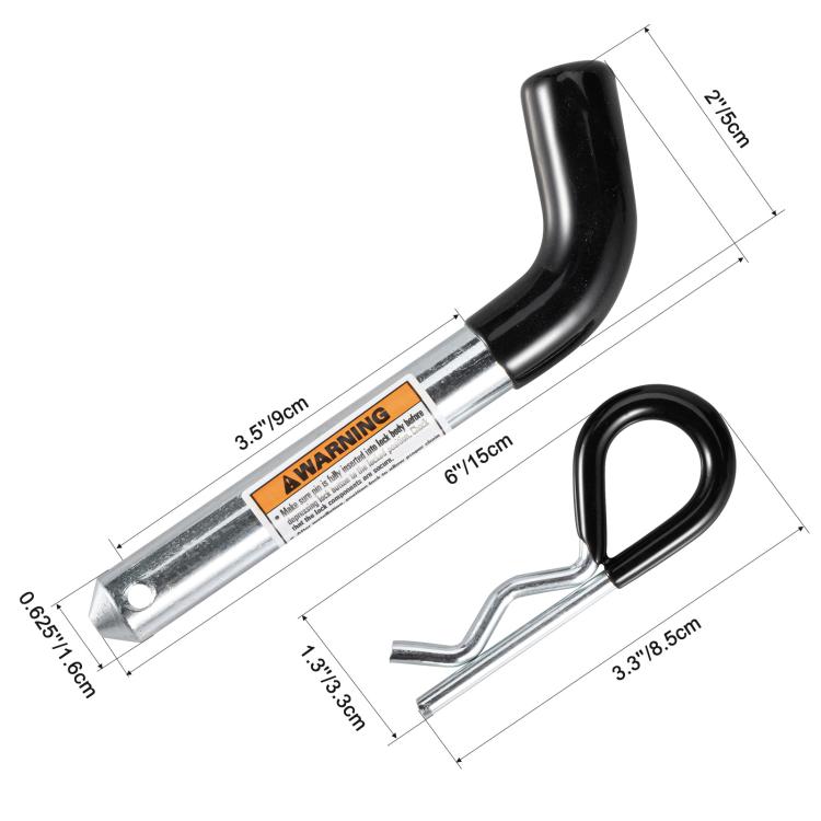 Set 4 perni di aggancio per rimorchio zincati 5/8 inch