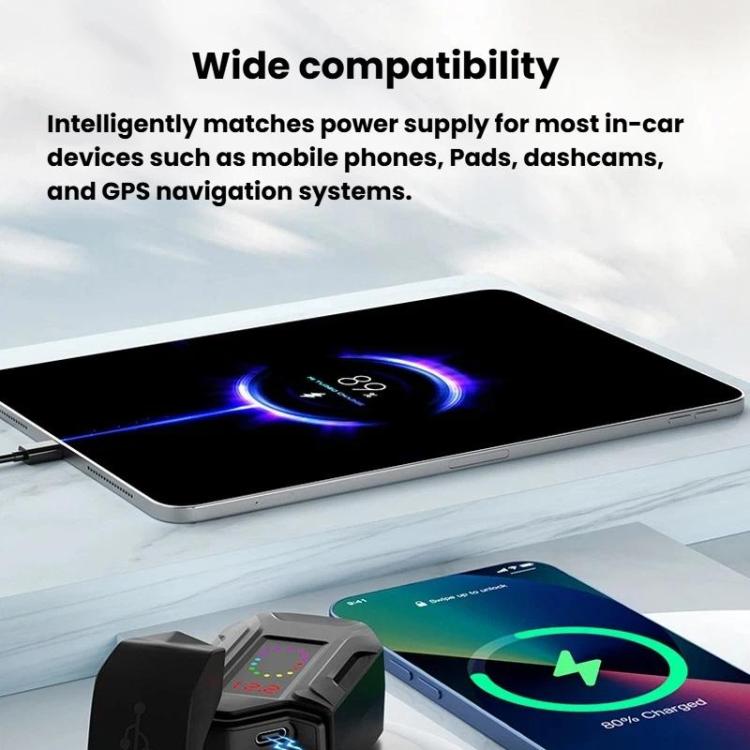 Caricabatterie moto impermeabile IP65 con cavo USB retrattile