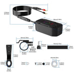 Caricabatterie moto impermeabile IP65 con cavo USB retrattile