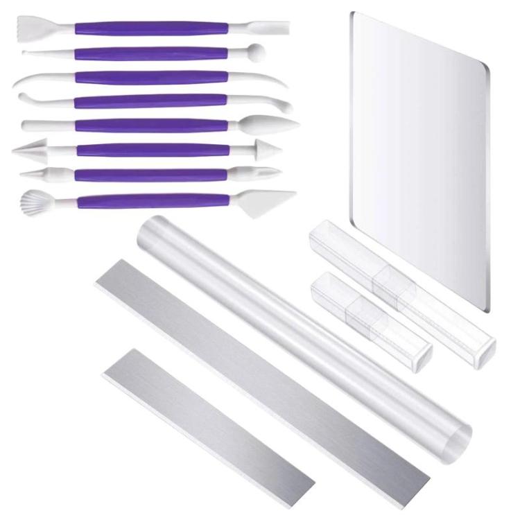 Set 14 strumenti per ceramica e argilla 22x12x3 cm