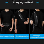 Marsupio sportivo riflettente impermeabile a tracolla
