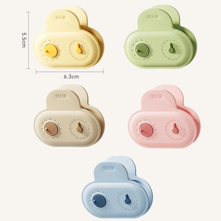 Clip chiusura frigorifero con anello data 5 pezzi
