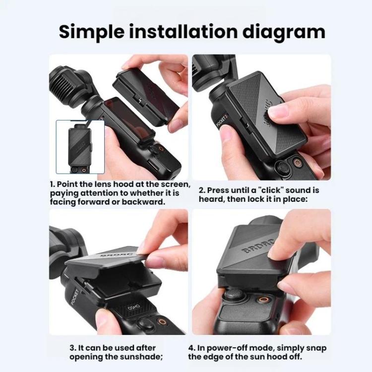 Parasole pieghevole per schermo DJI Osmo Pocket 3