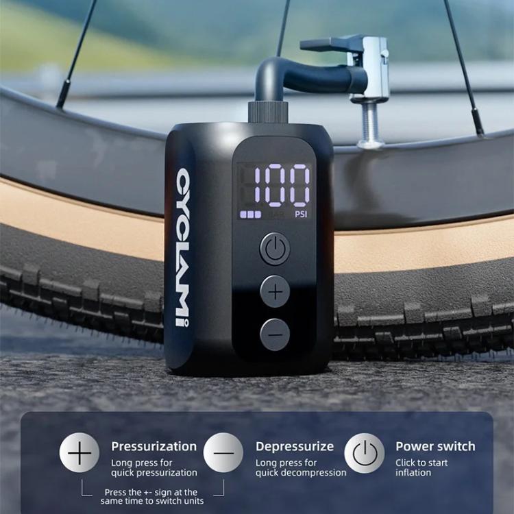Mini pompa aria elettrica per bici e palloni 100 PSI