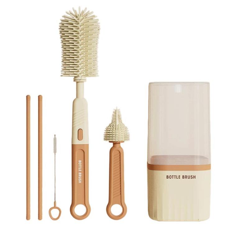 Set spazzole multifunzione in silicone per bottiglie e tazze