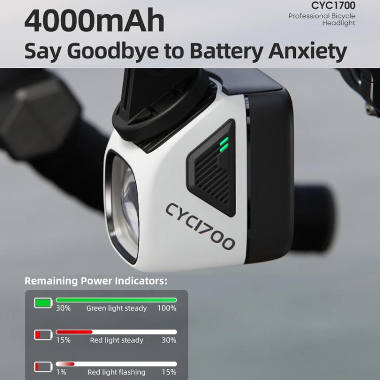 Faro anteriore per bicicletta 1700 lumen con telecomando