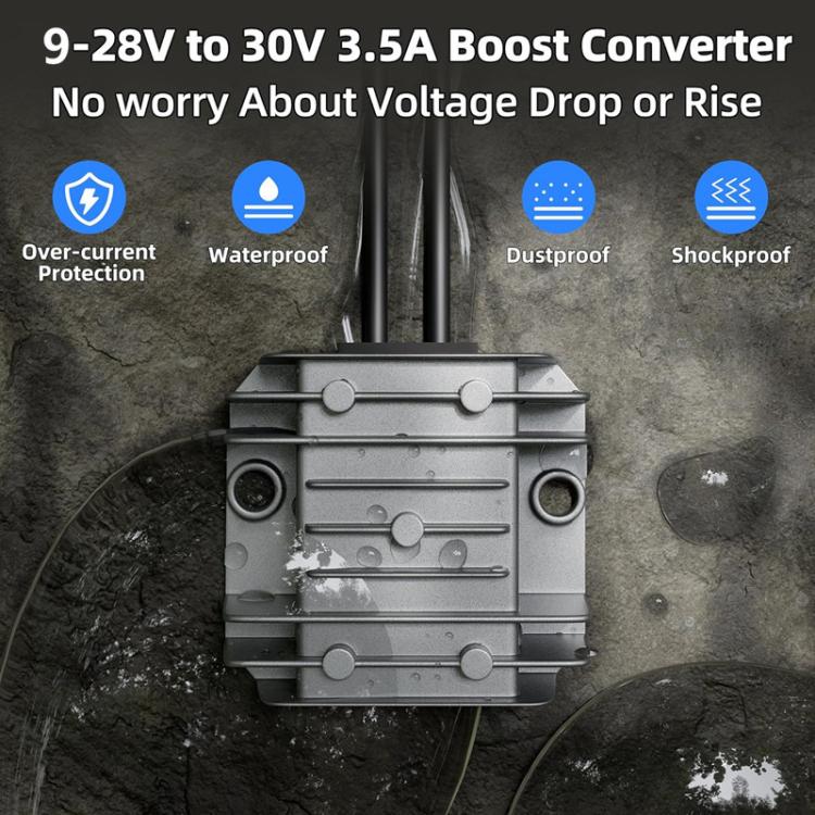 Convertitore di potenza CC 12V/24V a 30V 3,5A con cavo DC