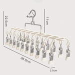Appendiabiti antivento in acciaio inox con 20 clip