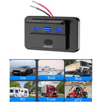 Caricabatterie USB auto rapido PD3.0 QC3.0 da 1 a 3 porte