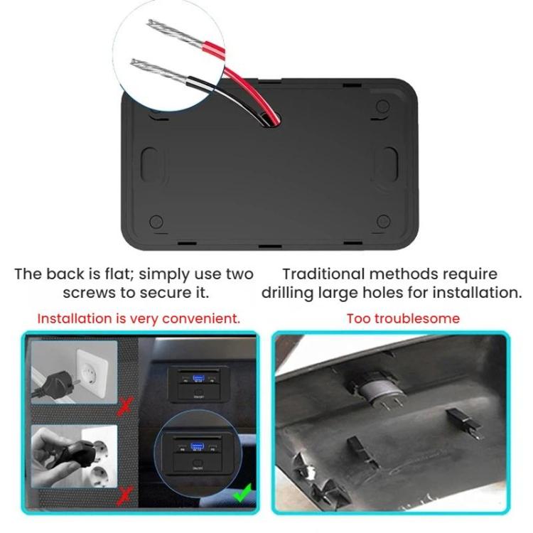 Caricabatterie USB auto rapido PD3.0 QC3.0 da 1 a 3 porte