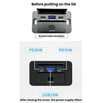Caricabatterie USB auto rapido PD3.0 QC3.0 da 1 a 3 porte