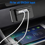 Caricabatterie USB auto rapido PD3.0 QC3.0 da 1 a 3 porte