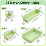Set 25 pezzi organizer cassetti in PP per casa