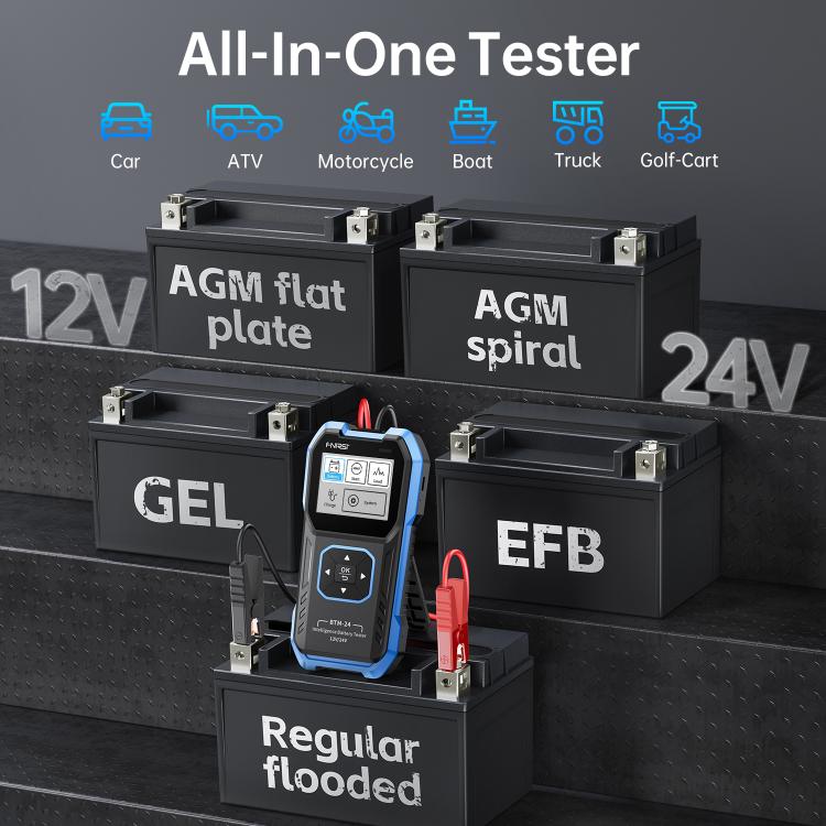 Tester batteria auto FNIRSI 12V/24V BTM-24
