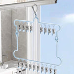 Appendiabiti pieghevole con clip multiple in acciaio inox
