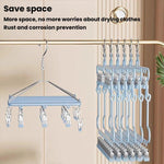 Appendiabiti pieghevole con clip multiple in acciaio inox