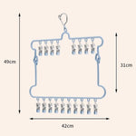 Appendiabiti pieghevole con clip multiple in acciaio inox