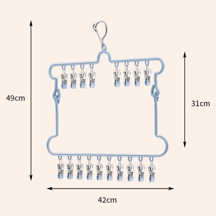 Appendiabiti pieghevole con clip multiple in acciaio inox
