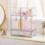 Porta profumi da scrivania organizer antipolvere in PET
