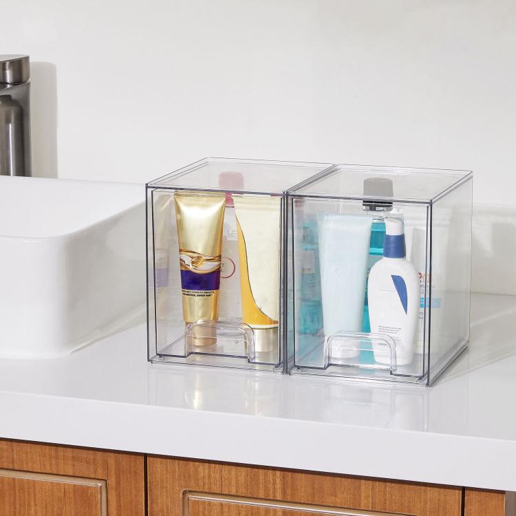Porta profumi da scrivania organizer antipolvere in PET