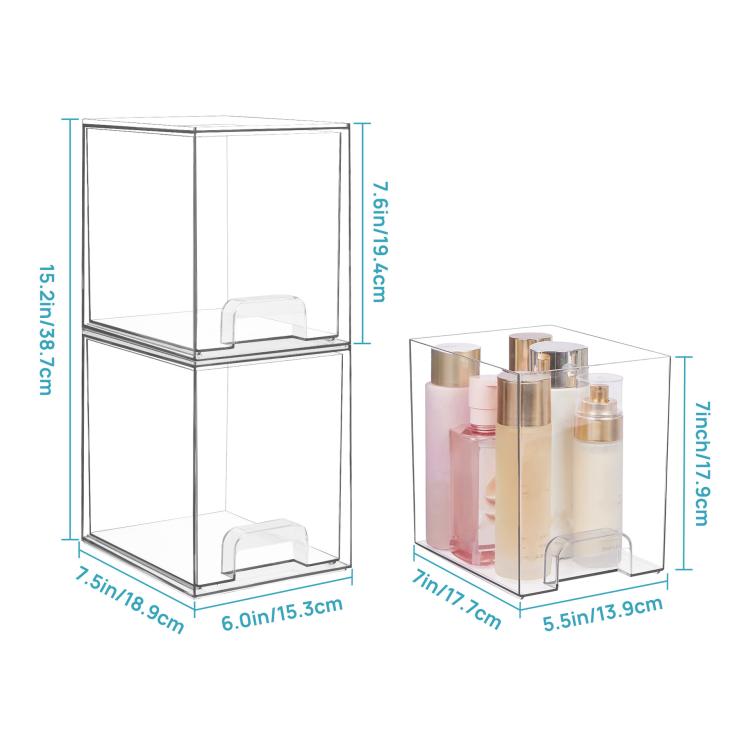 Porta profumi da scrivania organizer antipolvere in PET