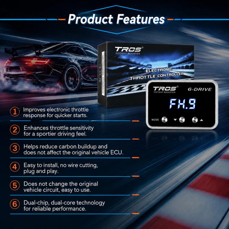Per Subaru CrossTrek 2024, regolatore elettronico dell'acceleratore TROS Potent Booster., For 2024 Subaru CrossTrek