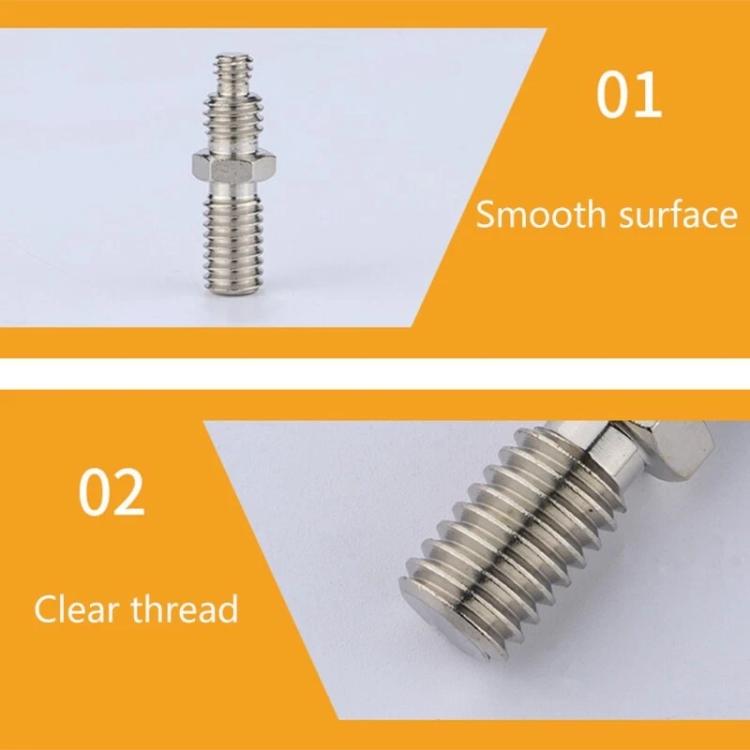 Adattatore per treppiede da 1/4 a 3/8 di pollice per asse centrale della piattaforma cloud, vite per fotocamera, 10pcs E7, 10pcs E8