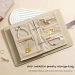Organizer libro per gioielli in pelle PU con 5 pagine velluto