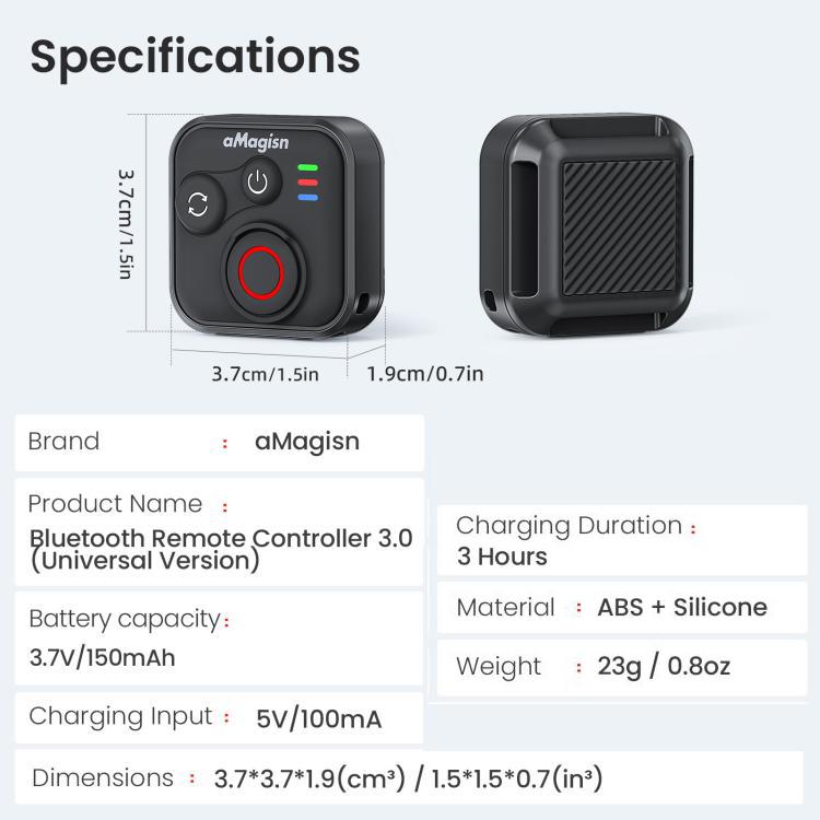 Telecomando Bluetooth universale per action cam e smartphone